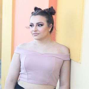Off the shoulder crop top